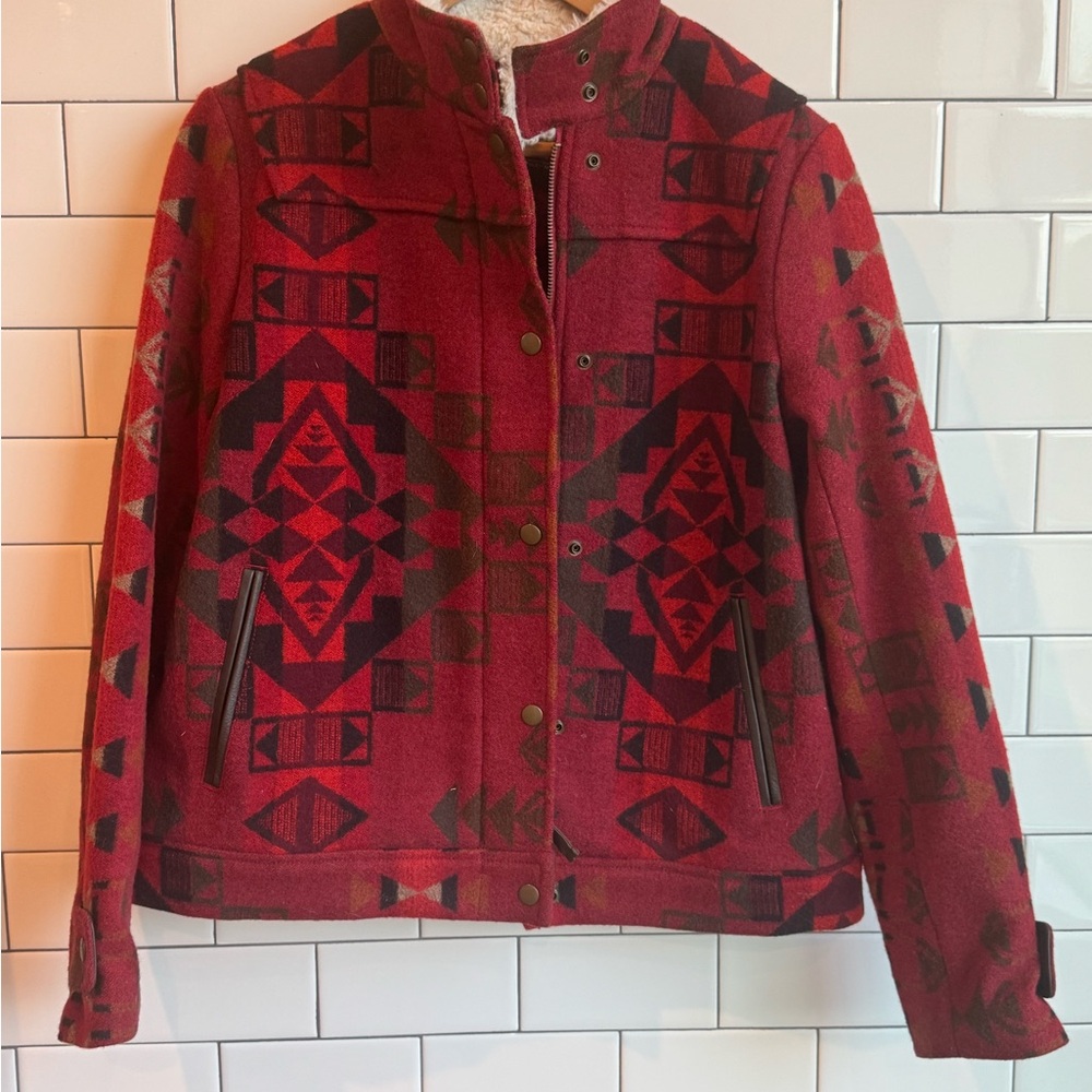 Pendleton Red and Black Geometric Jacket